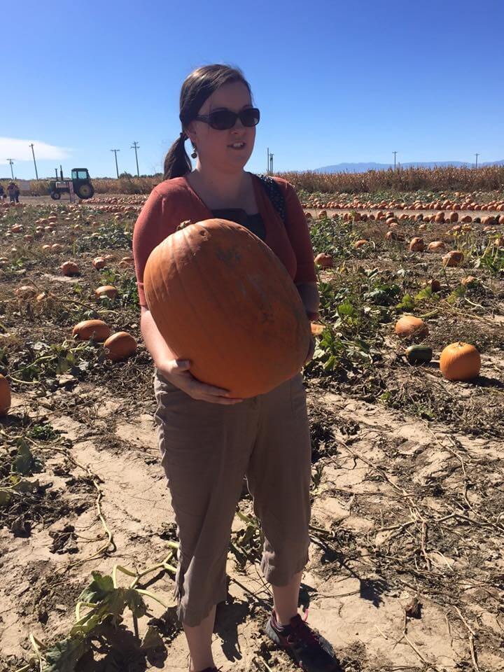 picking pumpkins with my family