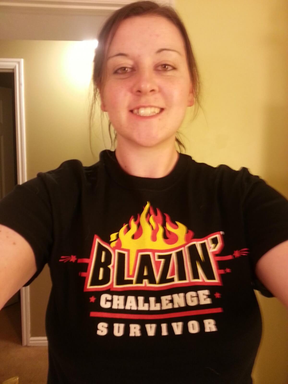 The shirt I won after the hot wings challenge!