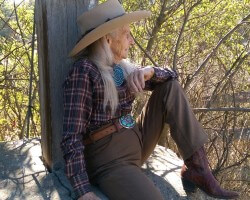 my grandmother " Malibu Millie Decker"  ( google)
hiking at Mesa Ranch
Millie is 98 years old