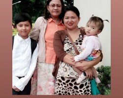 with niece and family